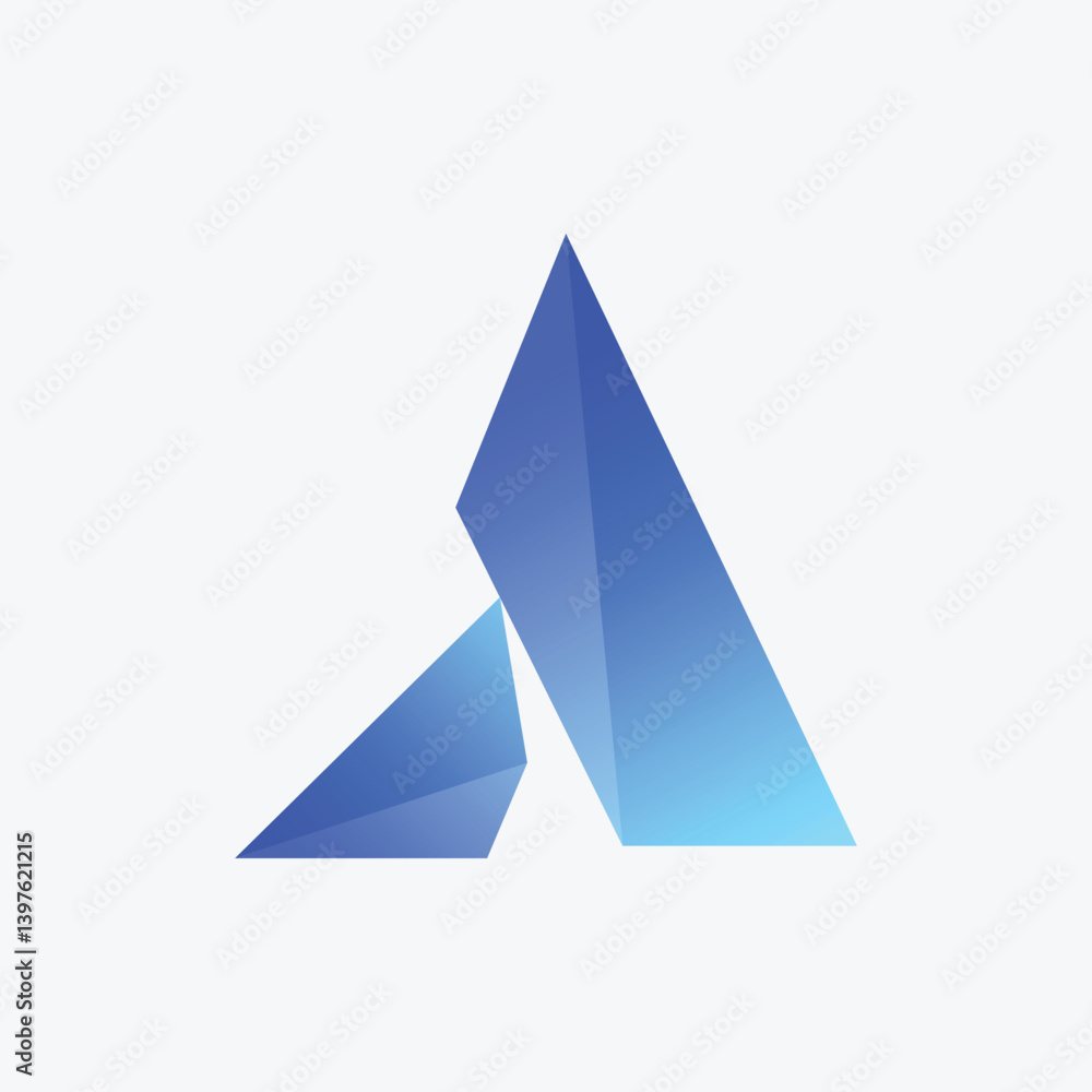 a gradient abstract letter logo a gradient abstract letter logo