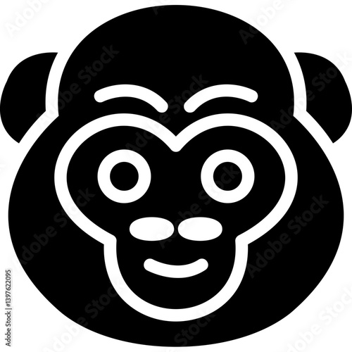 Monkey Glyph Icon