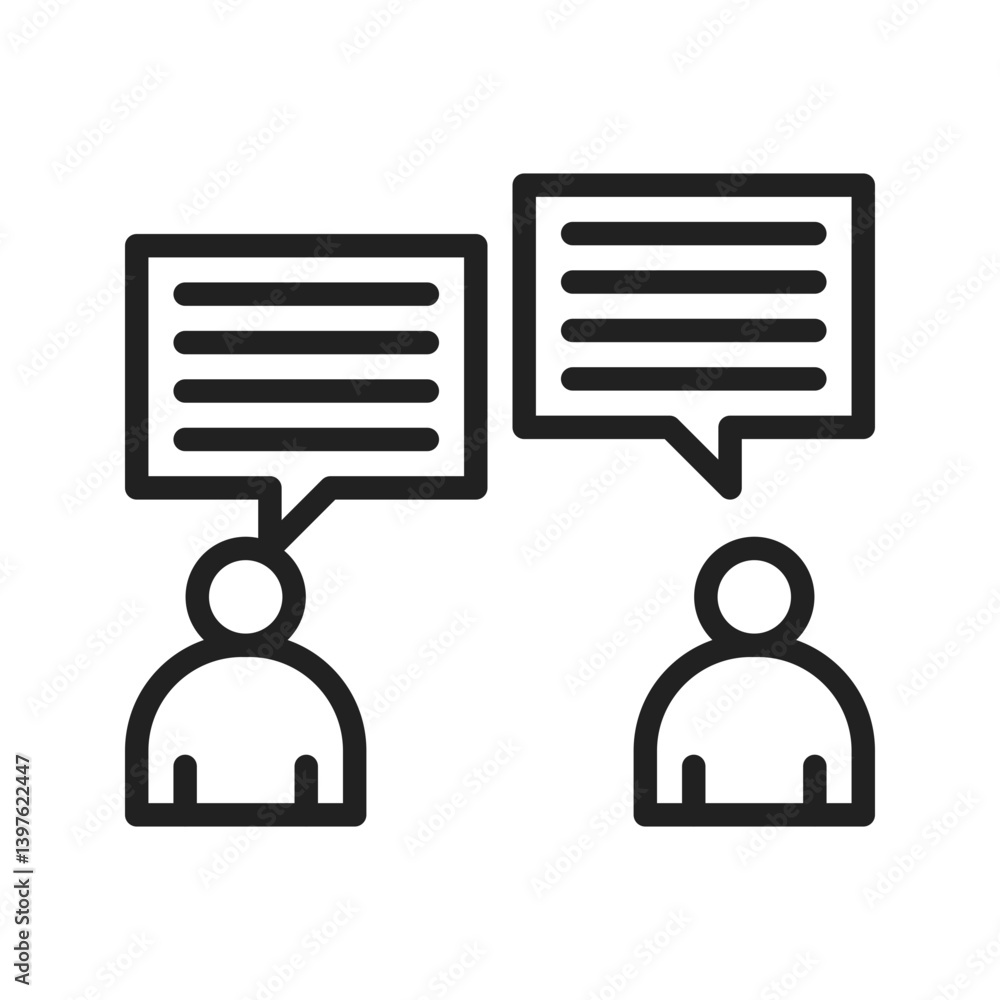 Talk icon vector image. Suitable for mobile apps, web apps and print media. Talk icon vector image. Suitable for mobile apps, web apps and print media.