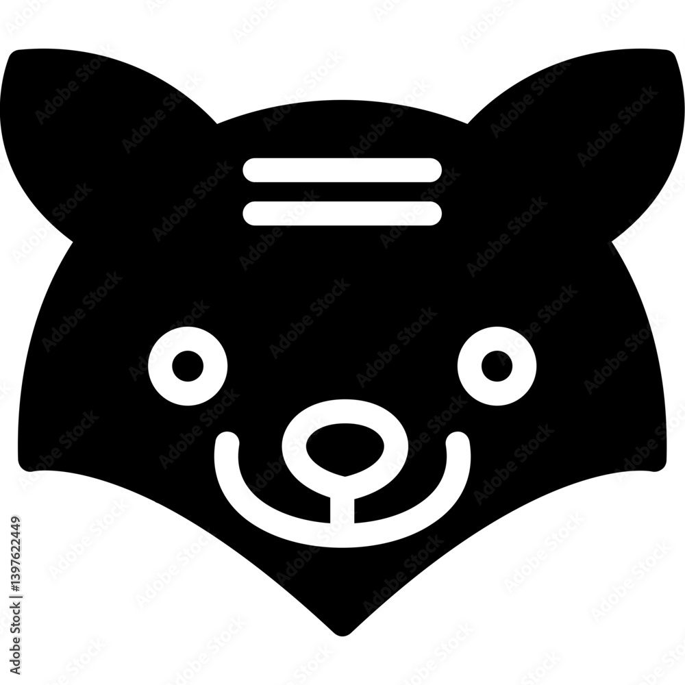 Raccoon Glyph Icon Raccoon Glyph Icon
