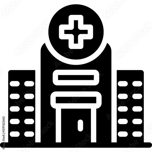 Hospital Glyph Icon