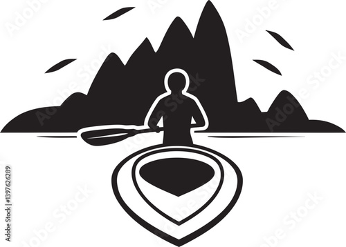 Upright in Nature The Kayak as a Beacon of Tranquility and Strength