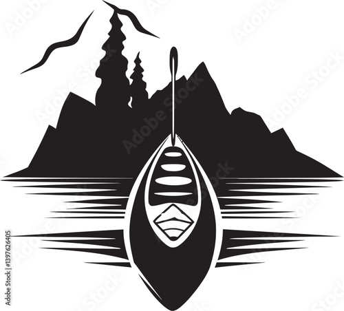 Upright Reflections The Kayak as a Symbol of Tranquility in Nature
