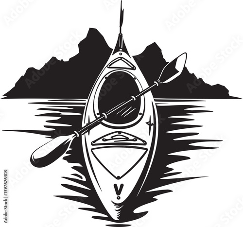 A Kayak  Vertical Adventure Embracing Nature  Grace and Balance