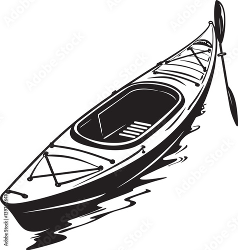 The Grace of a Kayak Standing Upright in the Heart of Nature