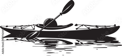 A Kayak  Stand Embracing the Beauty of Nature in Vertical Position