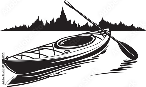 The Enchantment of Kayak Balance Standing Upright in Tranquil Waters