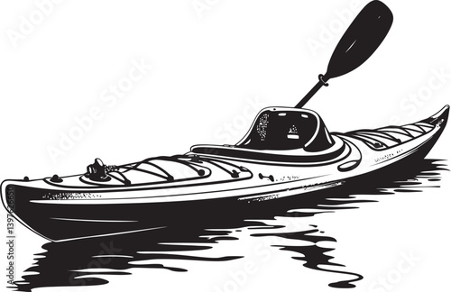 Kayaking Serenity The Tranquil Presence of an Upright Vessel