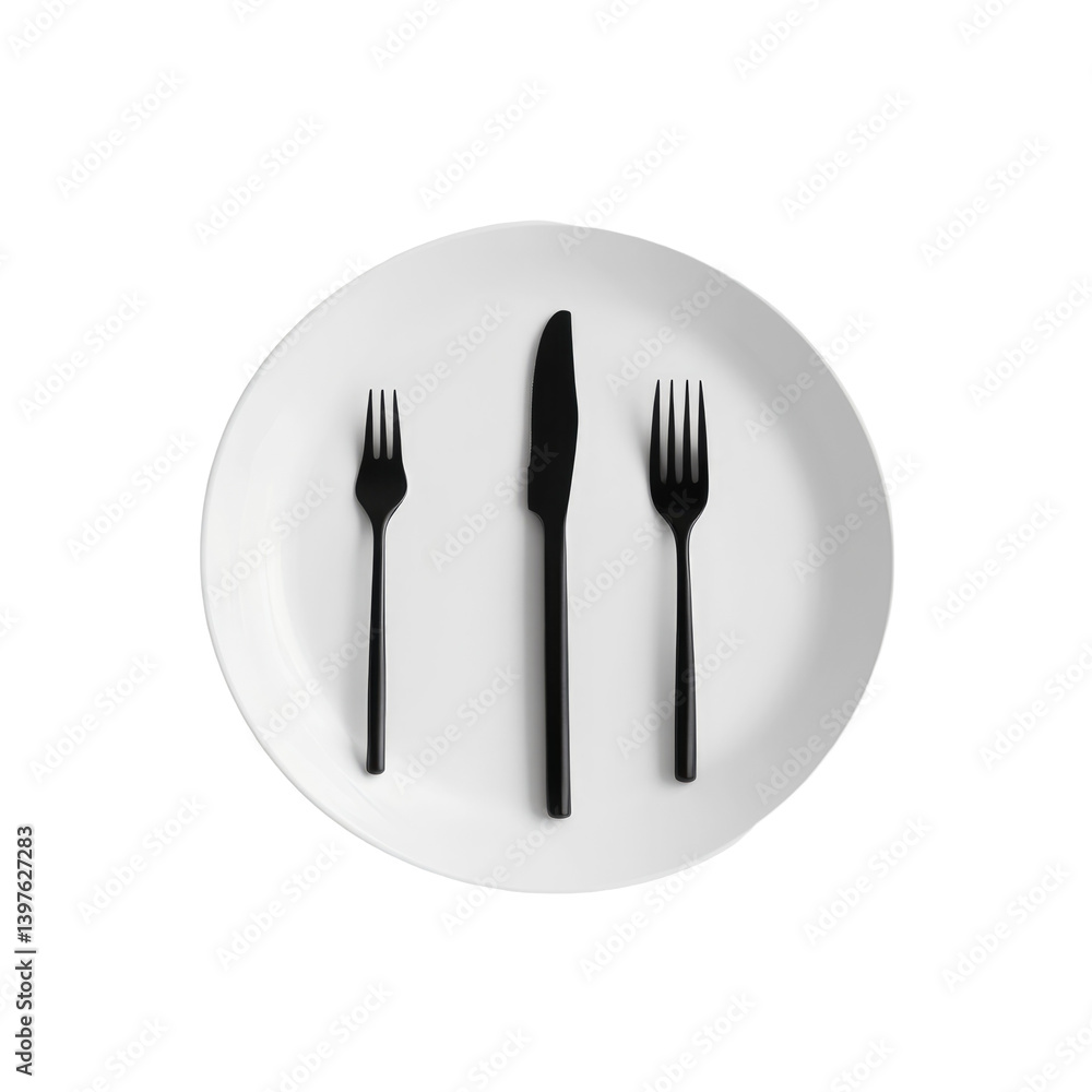 Empty White Plate on transparent background Empty White Plate on transparent background