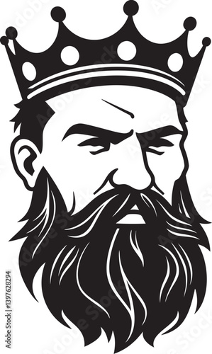Crowning Glory The Intersection of a King  Head  Beard  and Crown