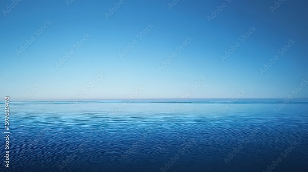 Obraz premium A smooth gradient blue background transitioning from deep navy at the edges to a bright sky blue at the center, creating a calming effect