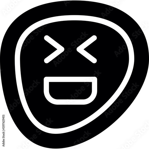 Laughing Face Glyph Icon