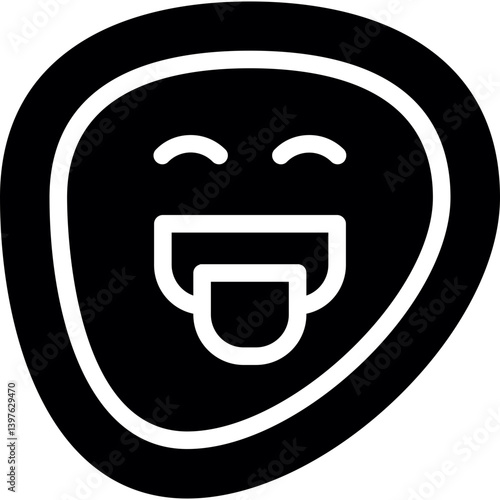 Winking Face Glyph Icon