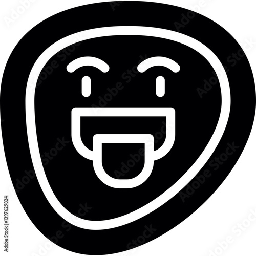 Excited Face Glyph Icon