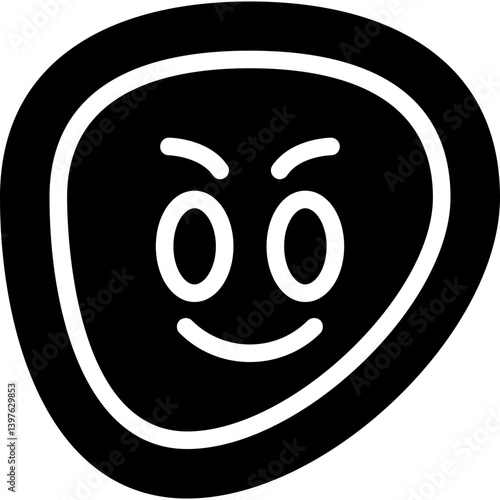 Proud Face Glyph Icon