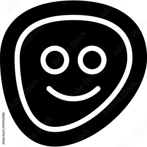Happy Face Glyph Icon