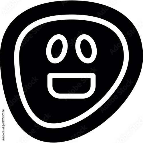 Laughing Face Glyph Icon