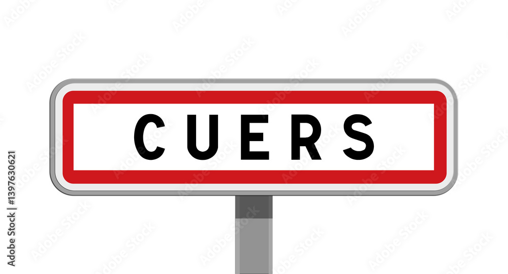 Panneau sur poteau de Cuers, Var, Provence-Alpes-Côte d'Azur Panneau sur poteau de Cuers, Var, Provence-Alpes-Côte d'Azur