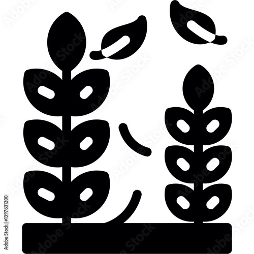 Whole Grains Glyph Icon