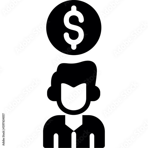 Business Leadership Glyph Icon