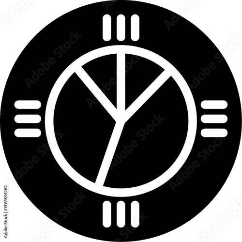 Pie Chart Glyph Icon