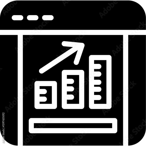Analytics Management Glyph Icon