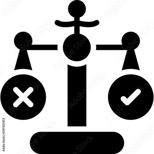 Legal Decision Glyph Icon