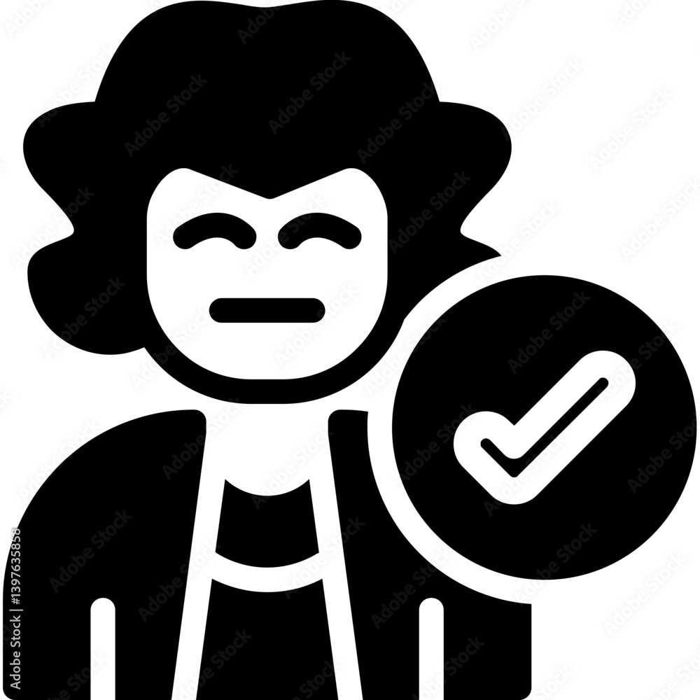 Judge Glyph Icon Judge Glyph Icon