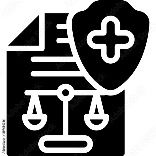 Legal Claim Glyph Icon