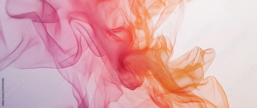This abstract composition showcases flowing waves of soft pink and orange, evoking a serene and dreamy atmosphere This abstract composition showcases flowing waves of soft pink and orange, evoking a serene and dreamy atmosphere