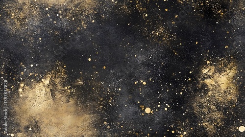 Wallpaper Mural A dark background speckled with golden glitter. Torontodigital.ca