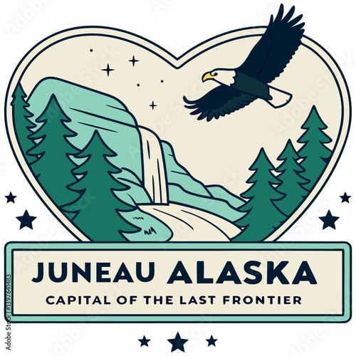 Juneau Capital of the Last Frontier with Scenic Waterfall