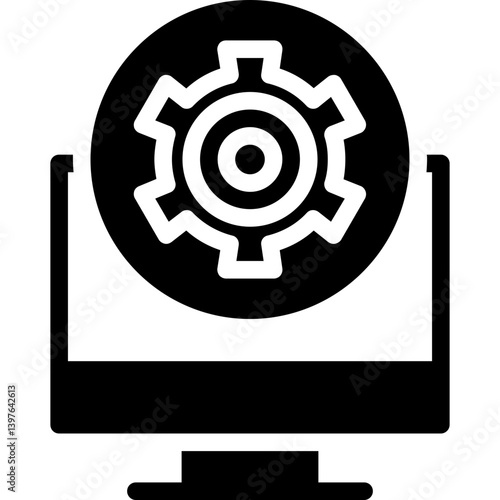 Manufacturing Software Glyph Icon