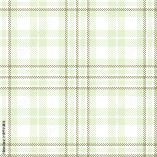 Pale white Tartan patterns fabric texture. Elegant Iridescent eggshell Seamless Tartan