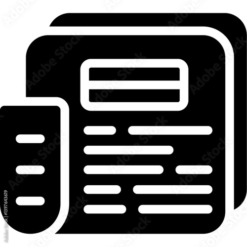 News Article Glyph Icon