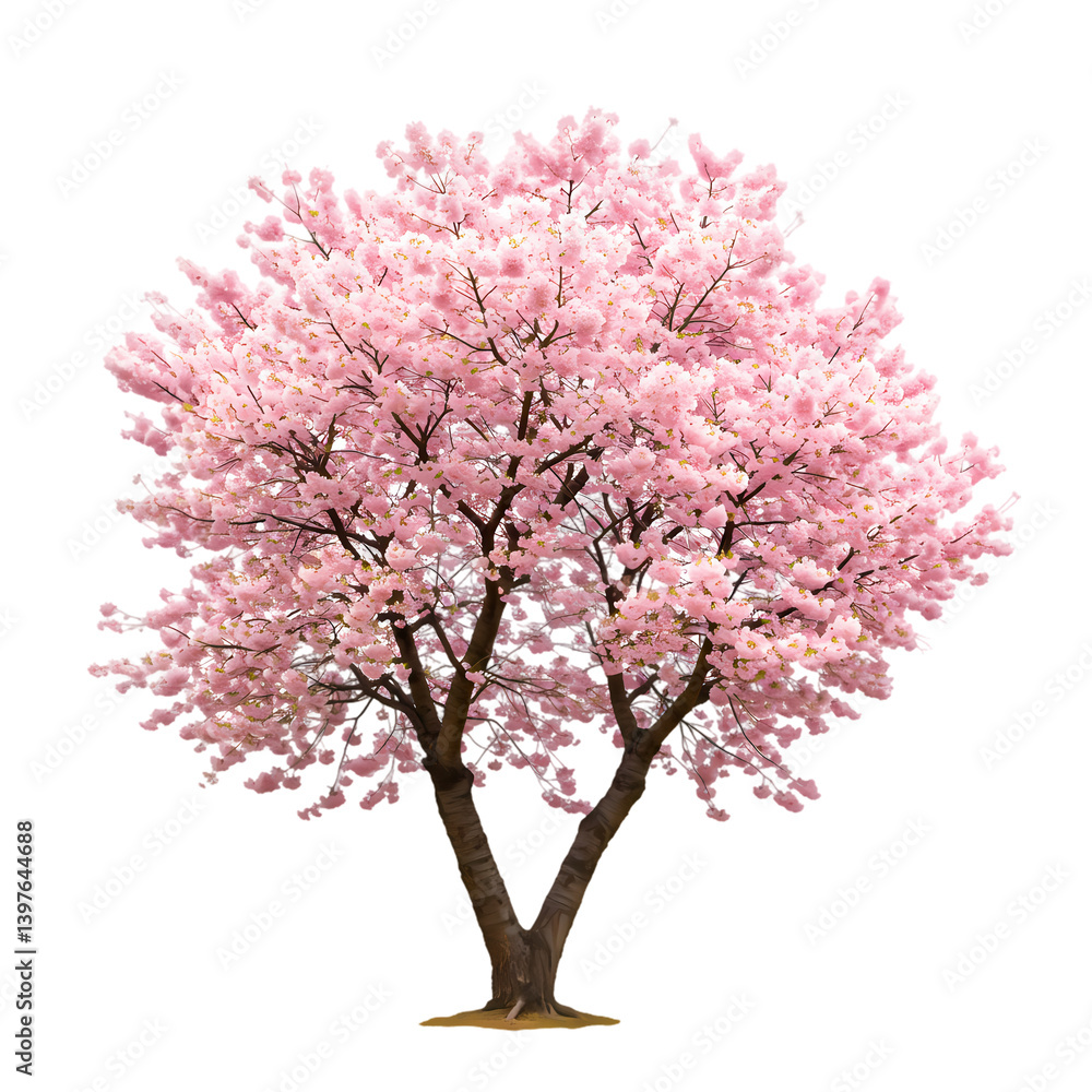 Pink Cherry Blossom Tree Image on transparent background Pink Cherry Blossom Tree Image on transparent background