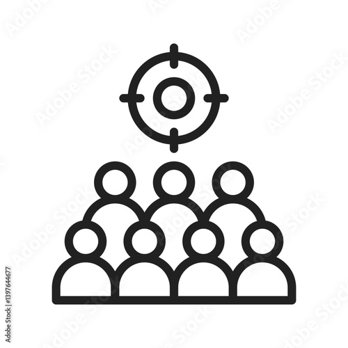 Audience icon vector image. Suitable for mobile apps, web apps and print media.