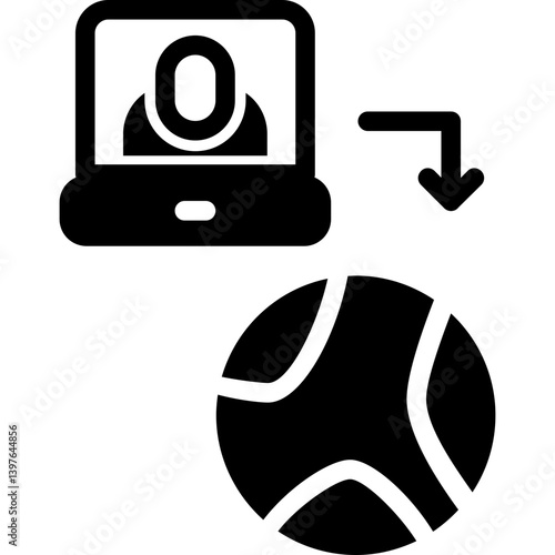 Remote Collaboration App, teamwork, online collaboration, project management, digital teamwork, cloud collaboration, telecommuting, remote work tools, collaboration software, virtual team Glyph Icon