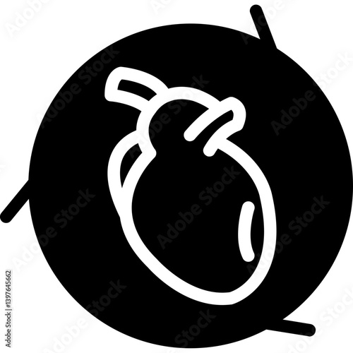Heart Transplant Glyph Icon