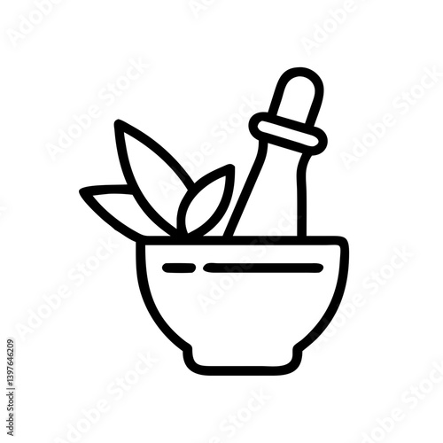 Herbal Medicine Icon Vector Illustration for Health Designs