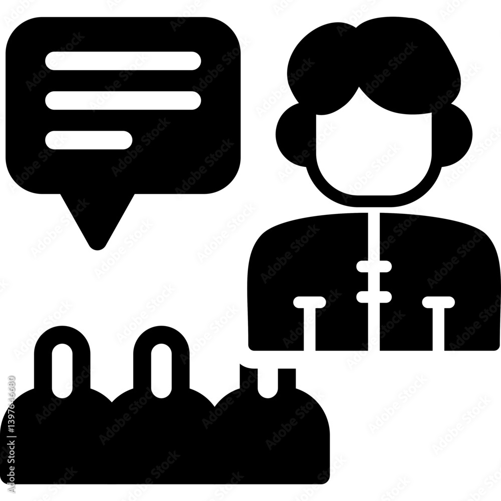 Classroom Glyph Icon Classroom Glyph Icon