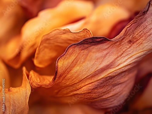 Obraz na płótnie Close-up of dried flower petals with side lighting w salonie