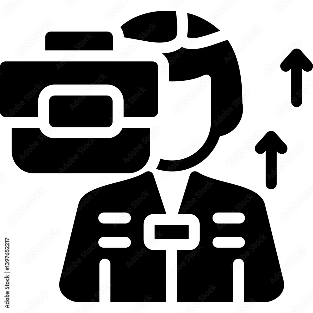 Career Development Glyph Icon Career Development Glyph Icon