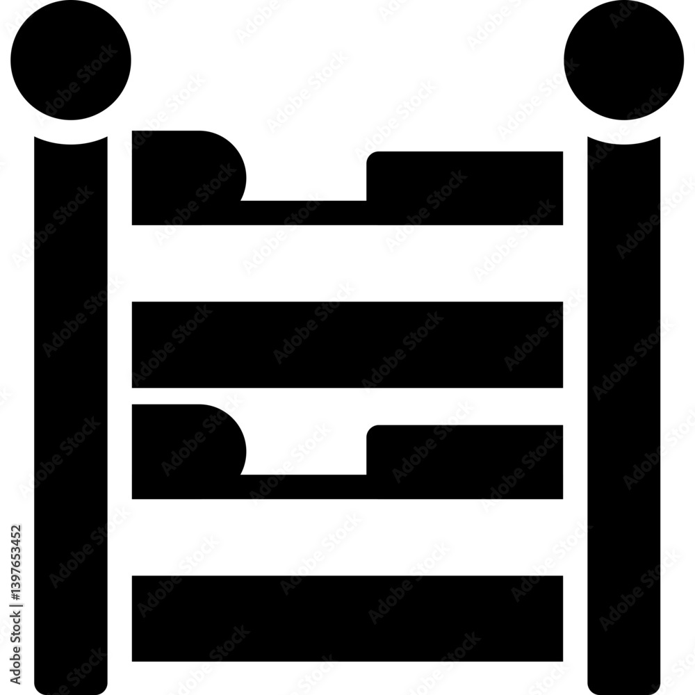 Bunk Bed Glyph Icon Bunk Bed Glyph Icon