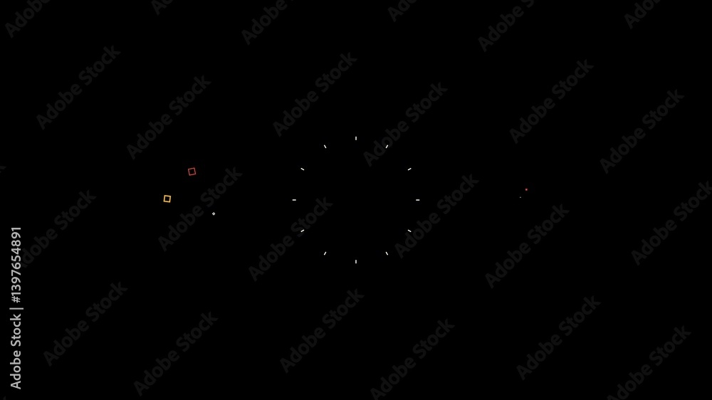 Doodle Style Burst, Circle Pop Line FX, Fireworks Explosion on Black Screen Doodle Style Burst, Circle Pop Line FX, Fireworks Explosion on Black Screen