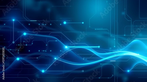 Digital Nexus: Circuit Board Technology Wave Concept