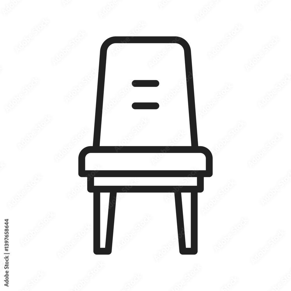 Chair icon vector image. Suitable for mobile apps, web apps and print media. Chair icon vector image. Suitable for mobile apps, web apps and print media.