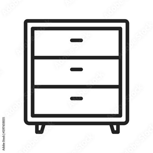 Drawers icon vector image. Suitable for mobile apps, web apps and print media.