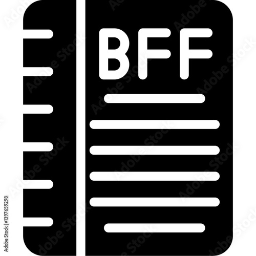 Friendship Journal Glyph Icon