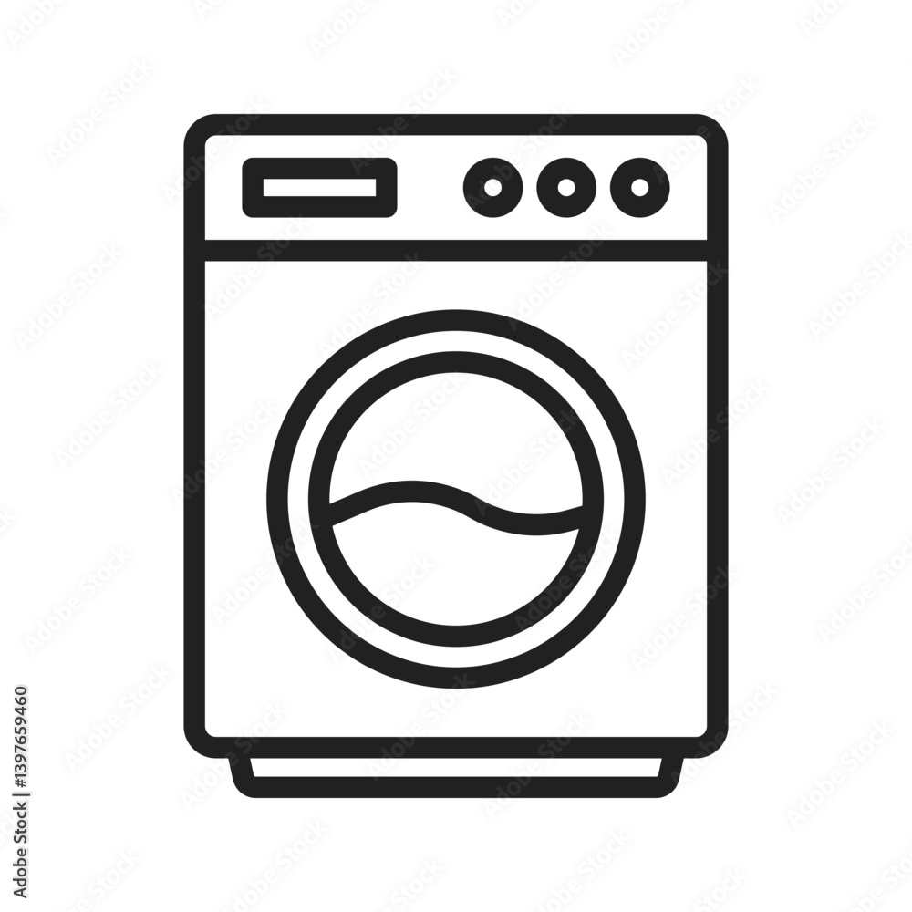 Washing Machine icon vector image. Suitable for mobile apps, web apps and print media. Washing Machine icon vector image. Suitable for mobile apps, web apps and print media.